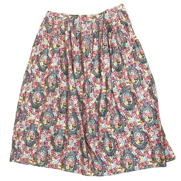 Vintage Susan Bristol Floral Print Skirt - Picture 1 of 12